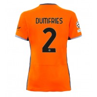 Inter Milan Denzel Dumfries #2 3rd trikot Frauen 2023-24 Kurzarm